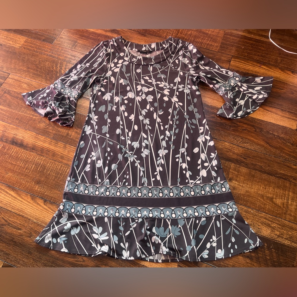 BCBGMaxAzria Gray Floral Tunic